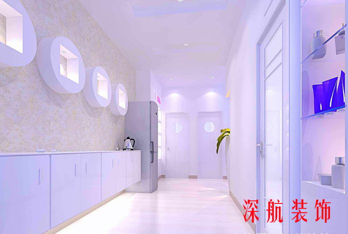 膚美醫(yī)療美容診所裝修設(shè)計前臺效果圖